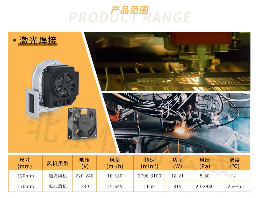 激光焊接风扇